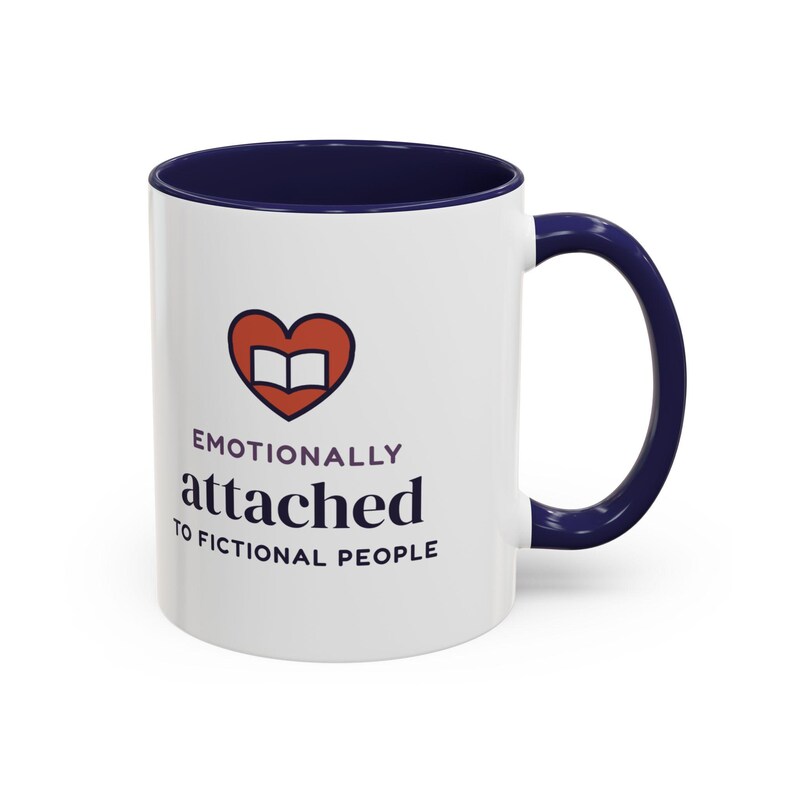 Emotionally Attached to Fictional People Mug, Book Lover Gift, Reader Coffee Cup image 8