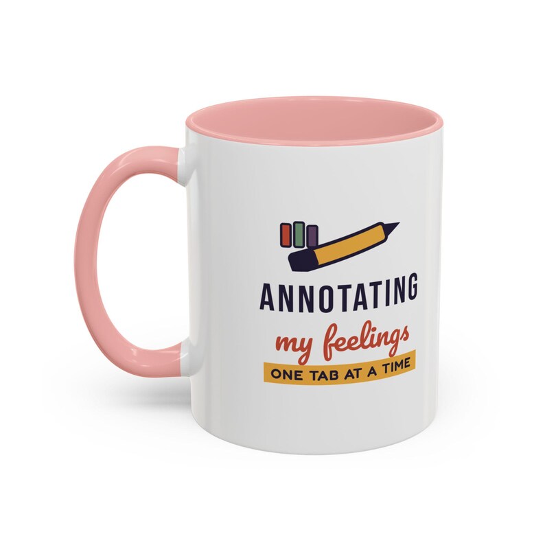 Taza "Anotando mis sentimientos", taza de café para amantes de los libros, regalo literario para lectores, taza para ratones de biblioteca. imagen 16