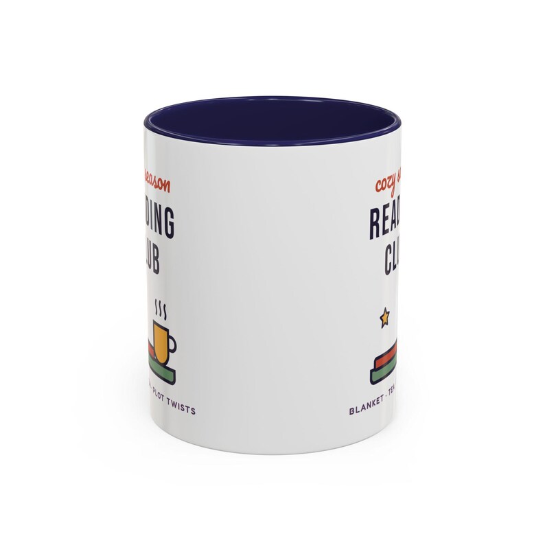 Cozy Season Reading Club Mug, Book Lover Gift, Plot Twist Design (11 oz Ceramic) image 7