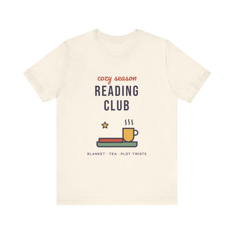 Cozy Season Reading Club Shirt, Book Lover Gift, Tea & Plot Twists Tee image 2