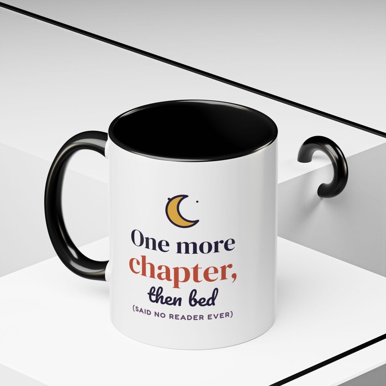 One More Chapter Then Bed Mug, Book Lover Coffee Mug, Bookish Gift for Reader, Bookworm Cup image 6