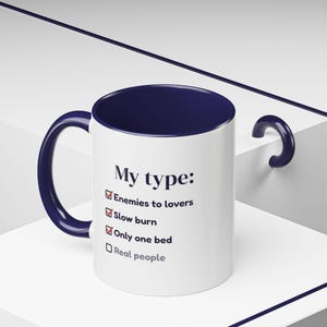 Book Lover Mug, Trope Checklist Coffee Cup, Reader Gift (11 oz) image 13