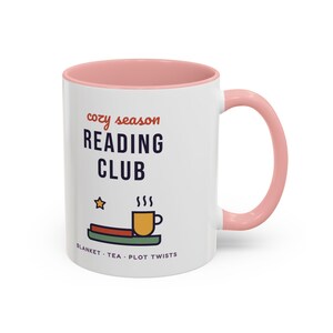 Cozy Season Reading Club Mug, Book Lover Gift, Plot Twist Design (11 oz Ceramic) image 14