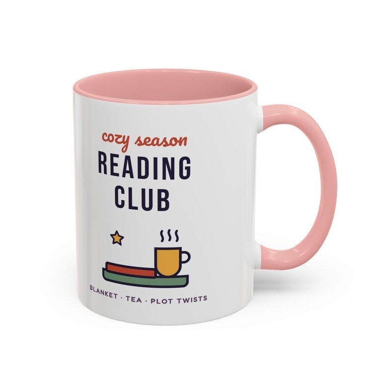 Cozy Season Reading Club Mug, Book Lover Gift, Plot Twist Design (11 oz Ceramic) image 14