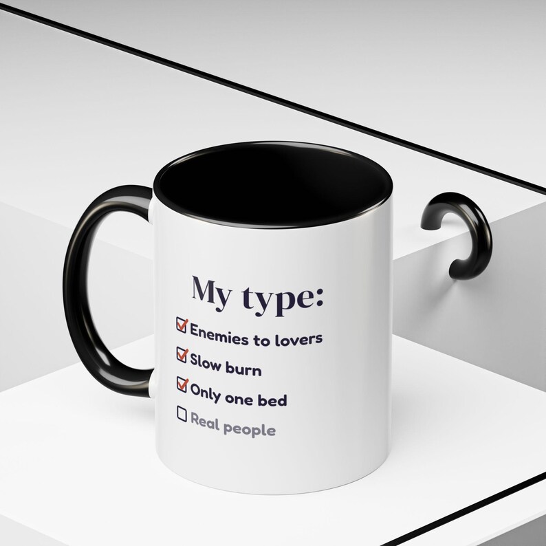Book Lover Mug, Trope Checklist Coffee Cup, Reader Gift (11 oz) image 7