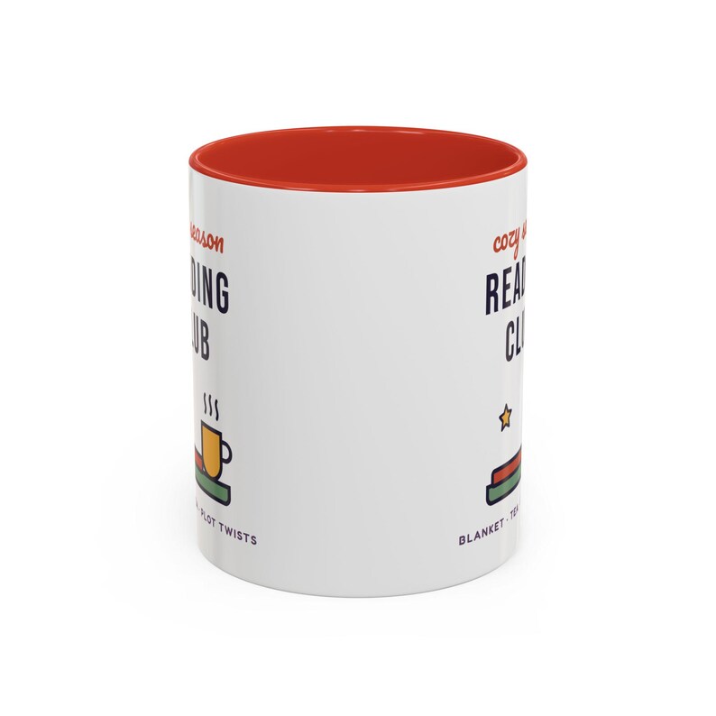 Cozy Season Reading Club Mug, Book Lover Gift, Plot Twist Design (11 oz Ceramic) image 19