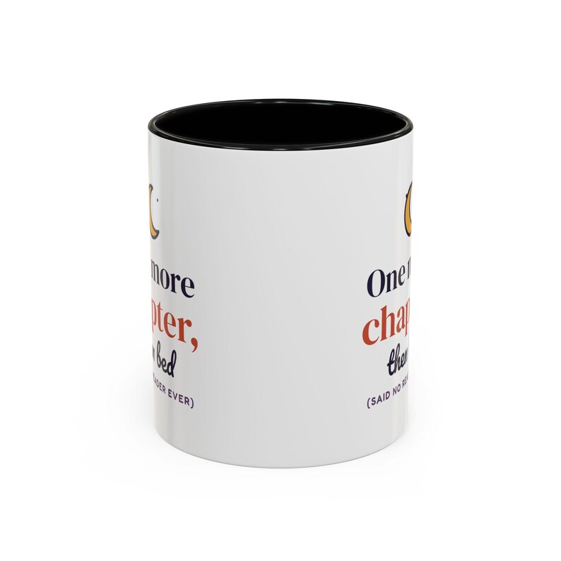 One More Chapter Then Bed Mug, Book Lover Coffee Mug, Bookish Gift for Reader, Bookworm Cup image 1