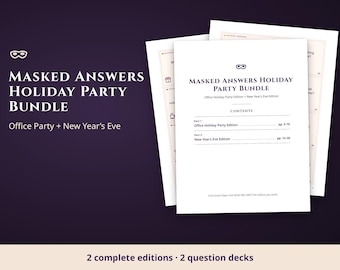 Holiday Party Game Bundle, Office Party and New Years Eve Printable Games, Masked Answers Who Wrote It Icebreaker