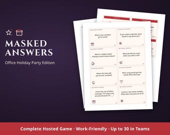 Office Holiday Party Game for Coworkers, Work Christmas Party Icebreaker, Printable Who Wrote It Game, Masked Answers