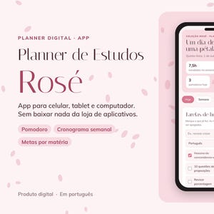 Rosé Digital Study Planner | Mobile and PC App | Pomodoro Technique, Weekly Schedule, and Goals | Planner for Competitive Exams and College Entrance Exams