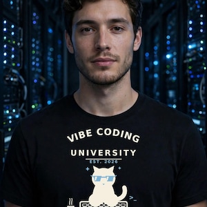 Vibe Coding Cat T-Shirt | Programmer Gift, Prompt Engineering Tee