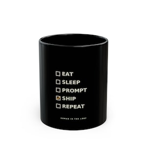 Mug humoristique pour développeur IA | Cadeau idéal pour ingénieur (325 ml, céramique noire)
