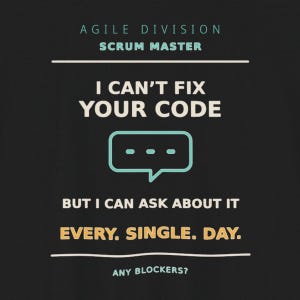 Scrum Master T-Shirt | Lustiges Agile-Geschenk | Tech-T-Shirt zum Thema Hindernisse beseitigen