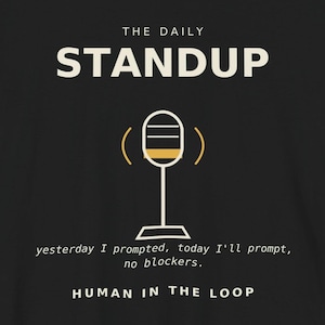 Dagelijkse Standup T-shirt | Grappig cadeau voor ontwikkelaars | Scrum Meeting Coder Tech T-shirt