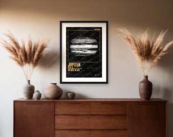 Jupiter Planet Poster, 2027 Opposition, Real NASA Image, Limited Edition