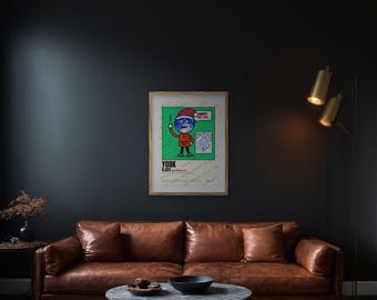 York Christmas Poster, How Far to Santa North Pole Distance Print