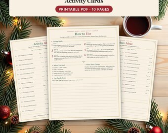 Advent Activity Calendar Printable with 24 Fill-In Family Activity Cards for a Screen-Free Christmas Countdown