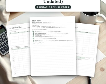 Paycheck Budget Planner Printable, Zero-Based Budget by Paycheck for Weekly, Biweekly and Monthly Pay, Undated PDF