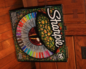 30 Count Sharpie Markers LIMITED EDITION Box Set Pack Fine & Ultra Fine Permanent Sharpies REPTILE Wheel Big Collection Scrapbook Drawing