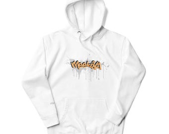 Graffiti Logo Hoodie, Japanese Streetwear Sweatshirt, Unisex Street Art Pullover