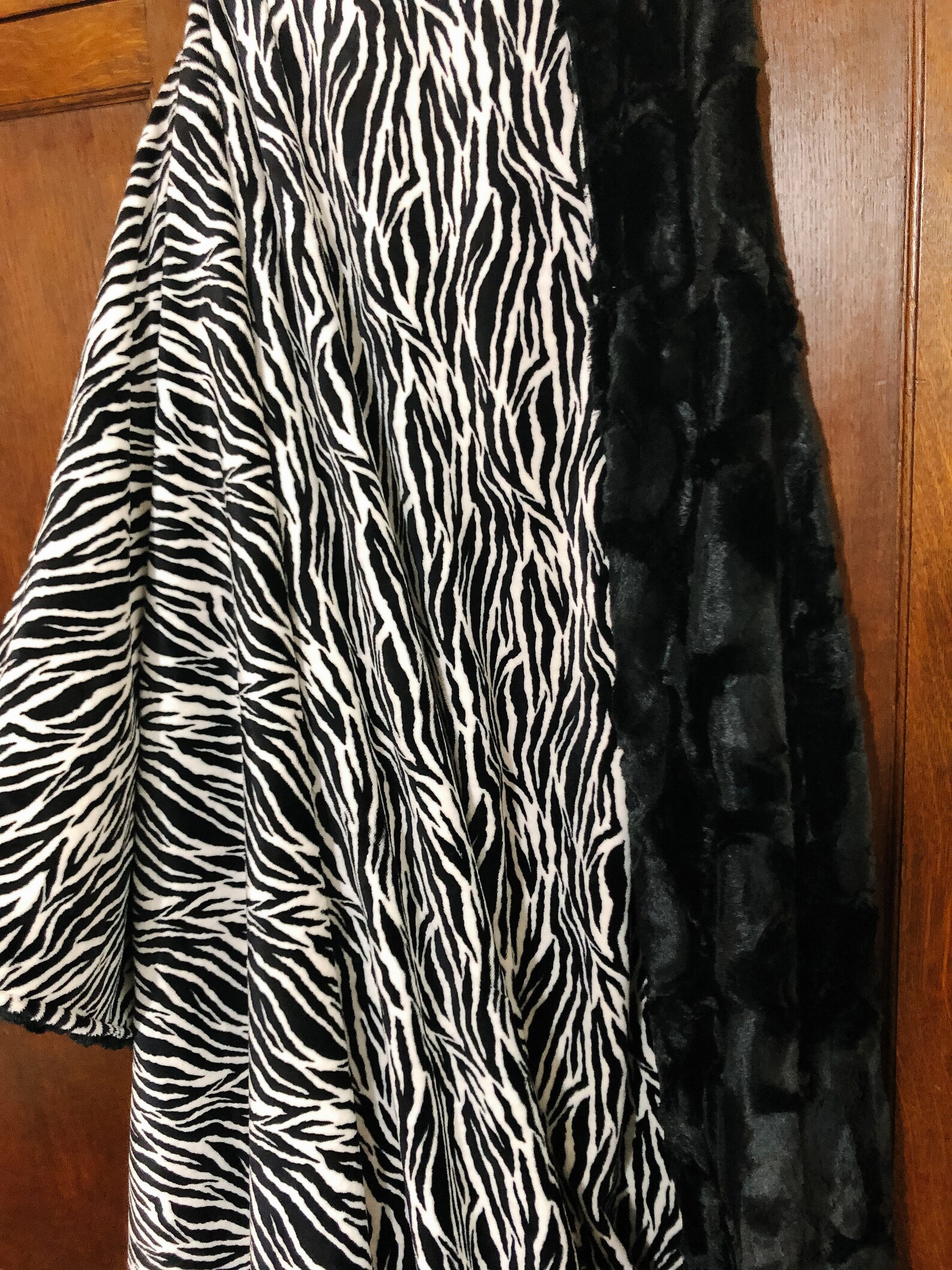 Zebra Print Minky Blanket Faux Fur Zebra Print Minky Cuddle | Etsy