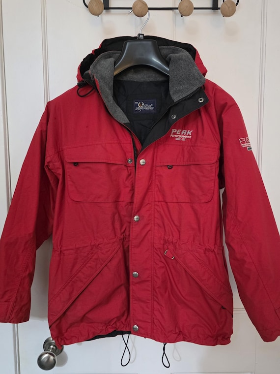 Peak Performance, Vintage Peak Performance Gore-Tex R&D Long Technical Jacket Red - Fits Adult Men's S / Women's M
