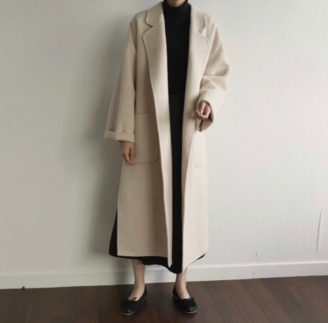 F/W Timeless Wool Alpaca Maxi Coat Robe Jacket - Etsy