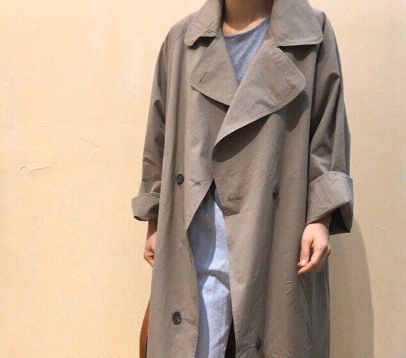 Oversized plain trech coat Minimal trench coat | Etsy