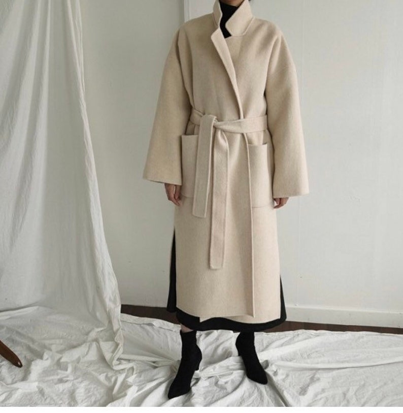 F/W Timeless Wool Alpaca Maxi Coat Robe Jacket - Etsy