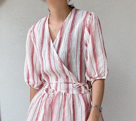 White plunge wrap dress cheap