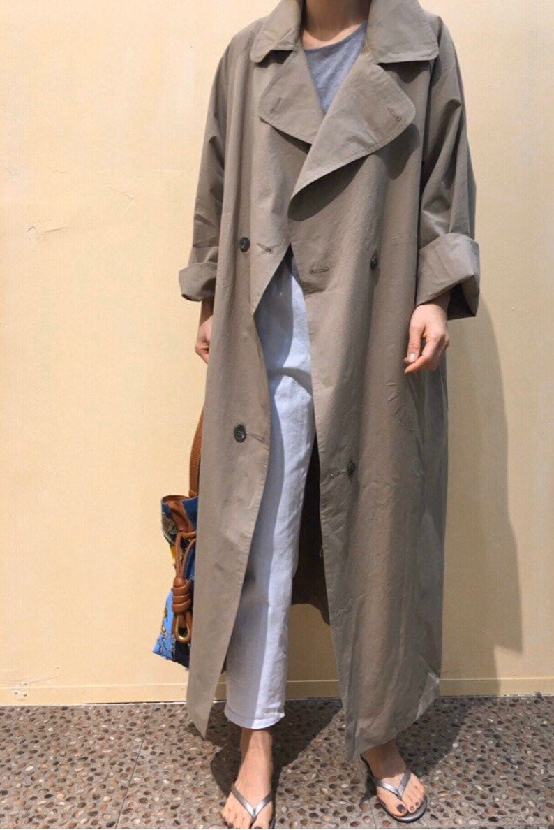Oversized Plain Trech Coat, Minimal Trench Coat Etsy