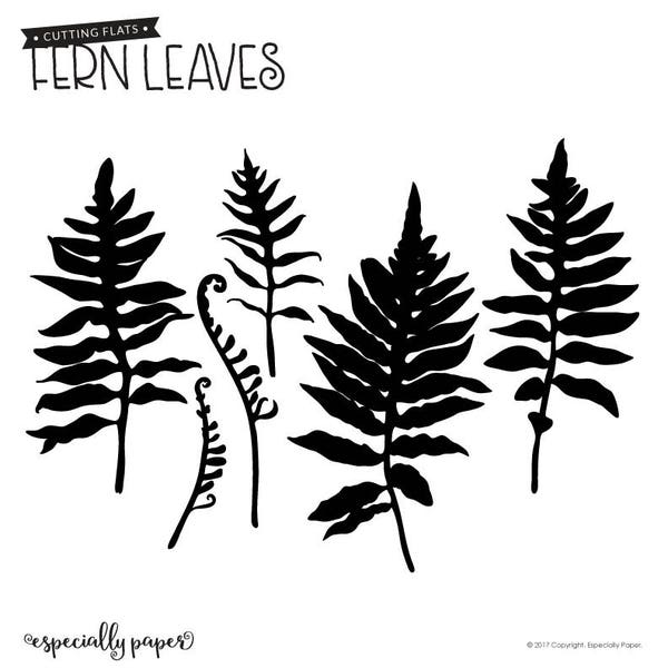 Leaf SVG, Fern Leaves Template for Cricut and Silhouette Cutting Machines