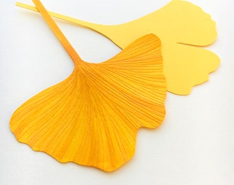 Leaf SVG, Ginkgo Leaves Template for Cricut and Silhouette Cutting Machines