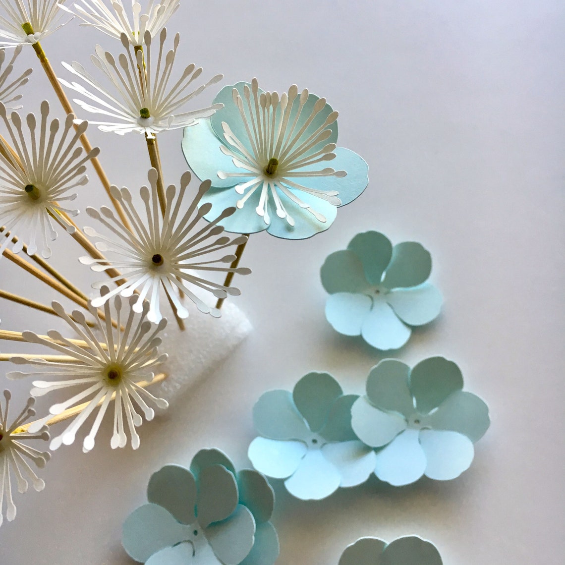 Download Paper Flower Template Six-Petal Flower Pick SVG & DXF | Etsy