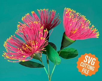 SVG Paper Flower: Flowering Eucalyptus for Cricut and Silhouette Cutting Machines