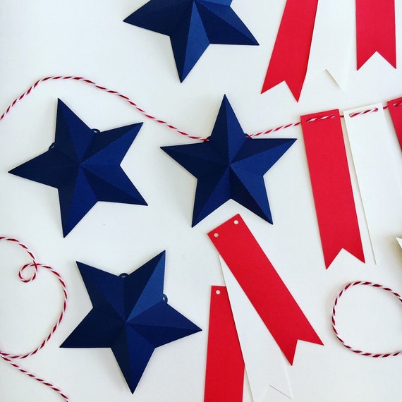 Download 3d Star Garland Template Cutting File Svg Dxf Etsy
