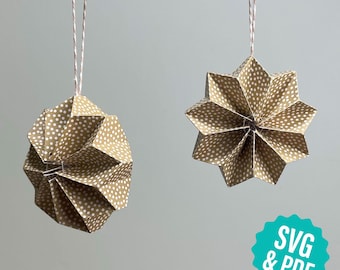 Papier Ornament SVG, Geometrische Weihnachts Ornament für Schneidemaschinen