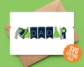 Father's Day Card, Dad Card SVG Template for Cricut and Silhouette Cutting Machines