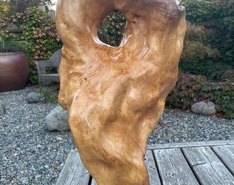 Authentic Big Leaf Maple Sculpture, Hole In One, Golfer Gift Idea
