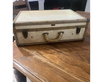 Vintage Hartmann Skymate Hardcase Suitcase 20"x 14" x 6.5" Beige/Tan