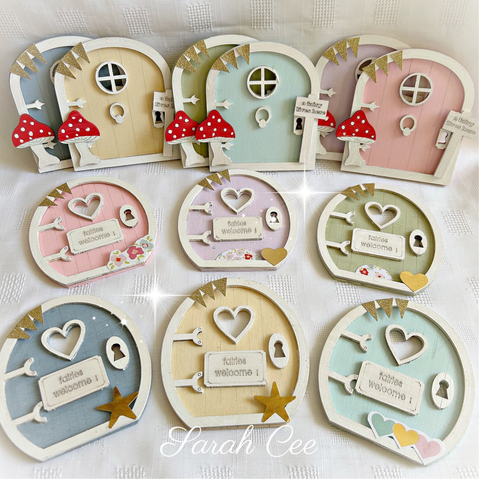 Pastel Fairy Doors, Fairy Door Decorations, Fairy Garden, Kids Room