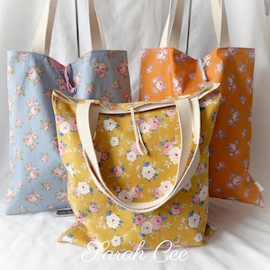 Foldable Shopper Bags, Summer bag, Tote bag, shopping bag, Floral bag, Boho bag, holiday bag, Foldaway bag, Bag for life, work bag.