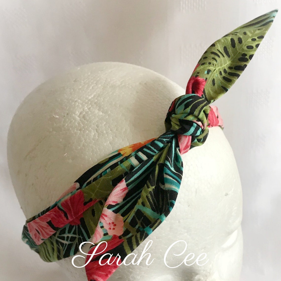 Ladies Tropical Palm Headbands Top Knot Headband Fashion Etsy