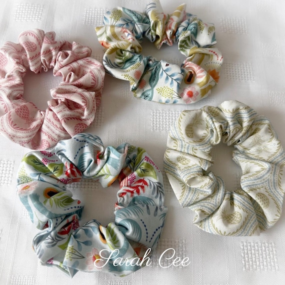 Summer Hair Scrunchies   Amazon.com : Spring Summer Floral Hair Scrunchies for Women  main image 4