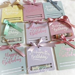 Birthday Money Holders, money holder, birthday gift, happy birthday, money envelope, handmade money holder, birthday money