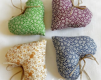 Shabby Chic Fabric Heart: Handmade Hanging Home Decor