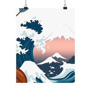 Coffee Illustration Matte Poster | Coffee Bean Circle Leaf Accent Flat Vector-style