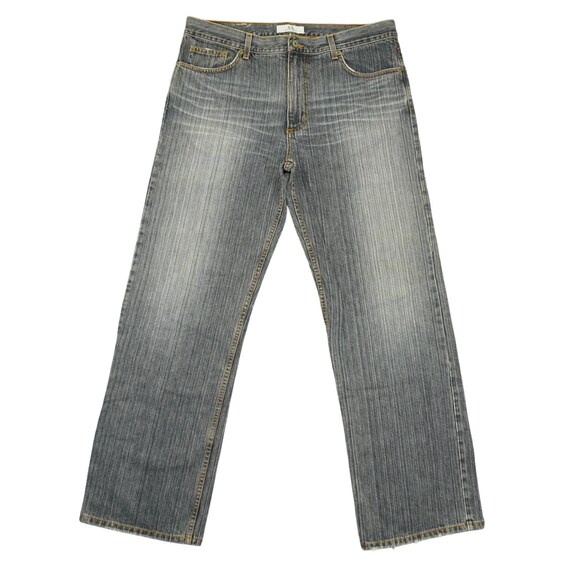 Armani Exchange, Vintage Armani Exchange Jeans Men 36x32 J65 Easy Fit Vertical Fade USA Grey Blue