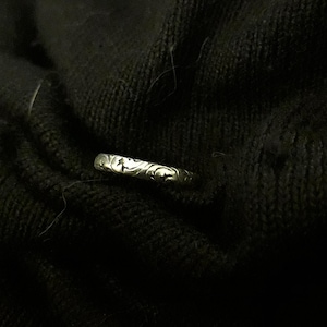 Engraved Sterling silver Eternity band - size 6