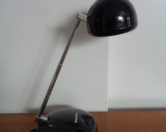 Vintage Mid Century Desk Lamp by "TENSOR" in BLACK